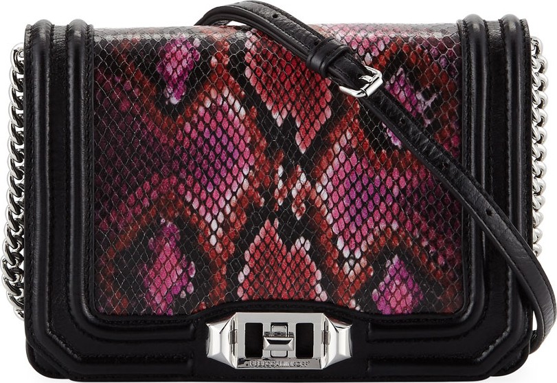 Rebecca Minkoff Love Small Snake-Print Crossbody Bag
