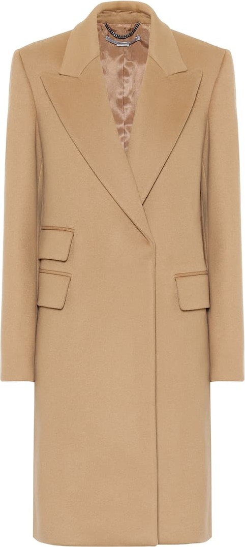 Stella McCartney Long wool-blend coat