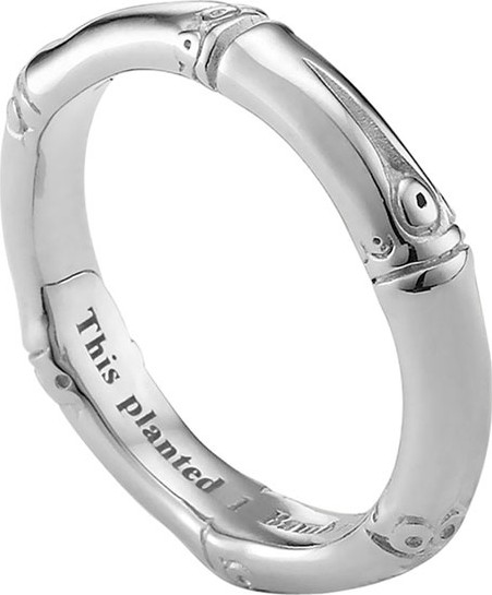 John Hardy Silver Bamboo Band Ring, Size 7