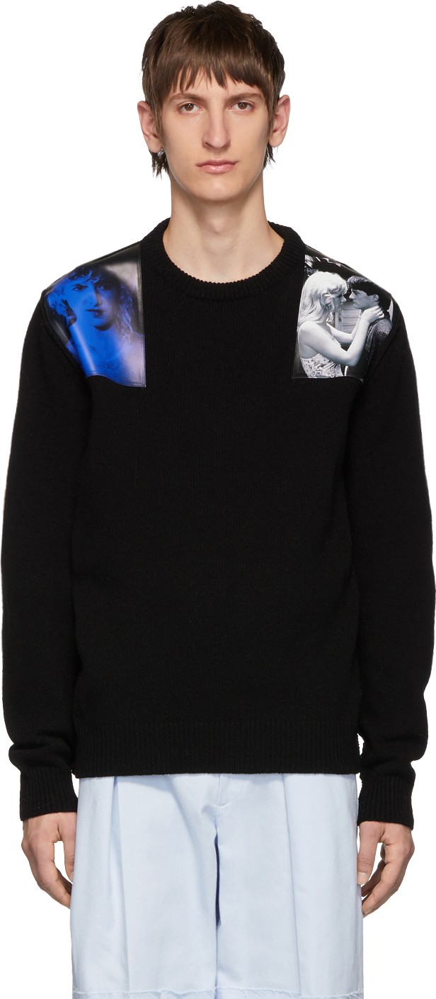 Raf Simons Black Wool Crewneck Sweater