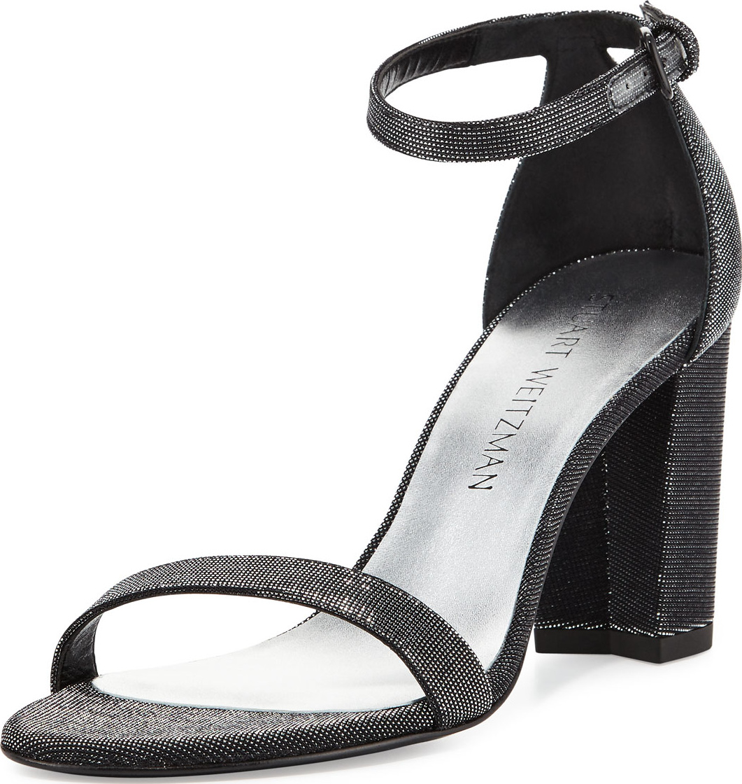 Stuart Weitzman Nearlynude Shimmery City Sandal