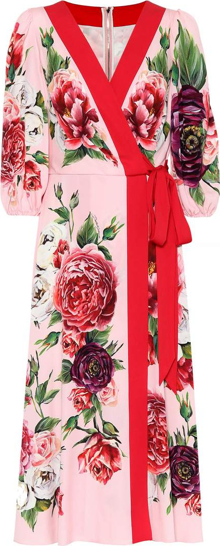 Dolce & Gabbana Floral-printed silk midi dress