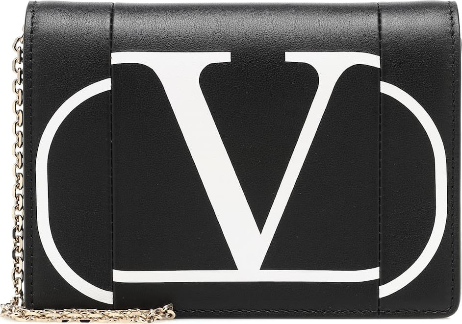 Valentino Valentino Garavani VLOGO leather clutch