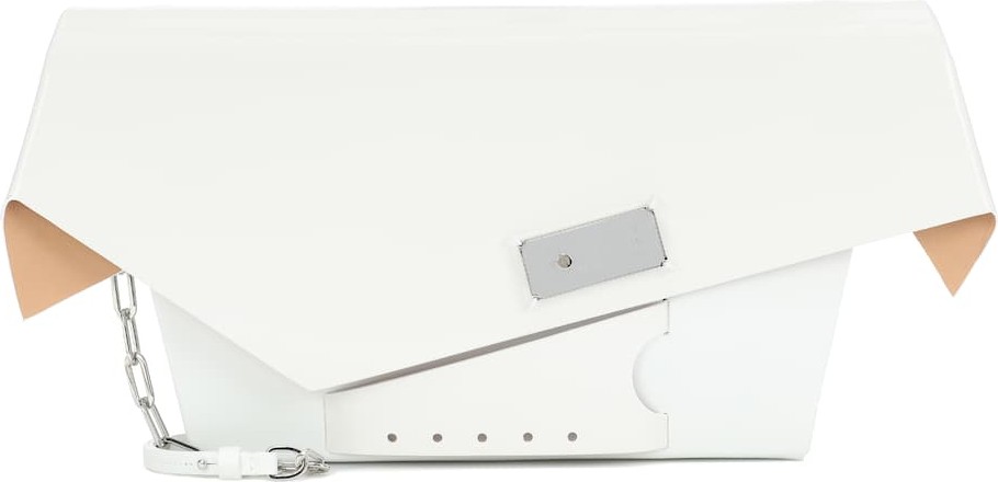 Maison Margiela Snatched Medium patent leather clutch