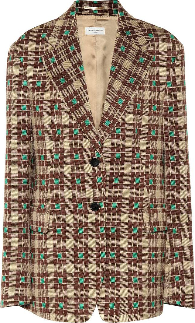 Dries Van Noten Checked cotton blazer