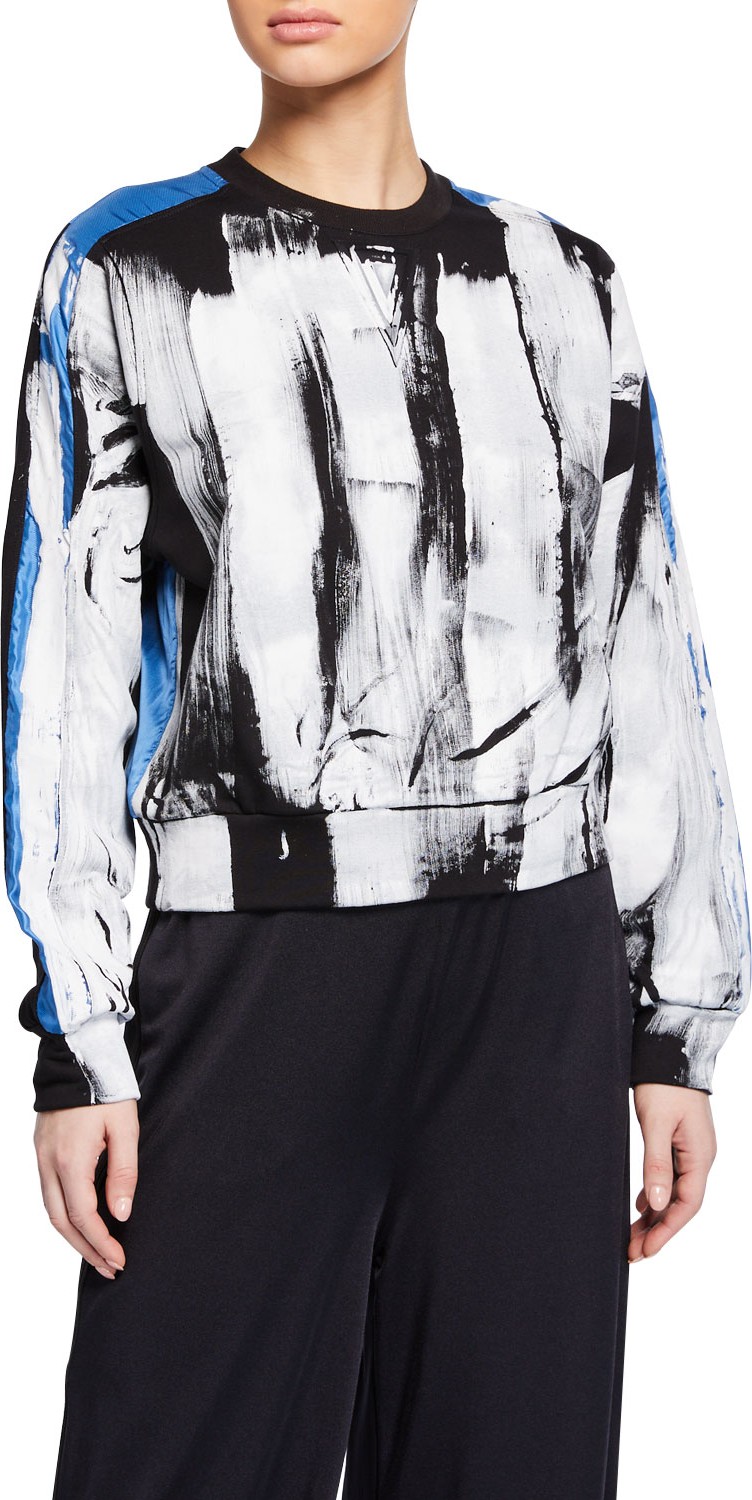 NO KA'OI Palaki Printed Crewneck Pullover Sweatshirt