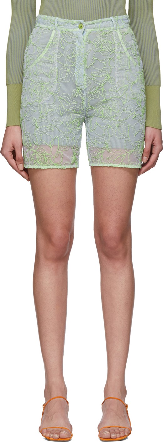 Jacquemus Blue & Green 'Le Short Lavandou' Shorts