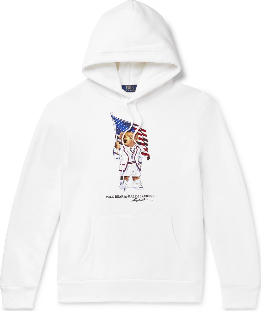 Polo Ralph Lauren Printed Fleece-Back Cotton-Blend Jersey Hoodie