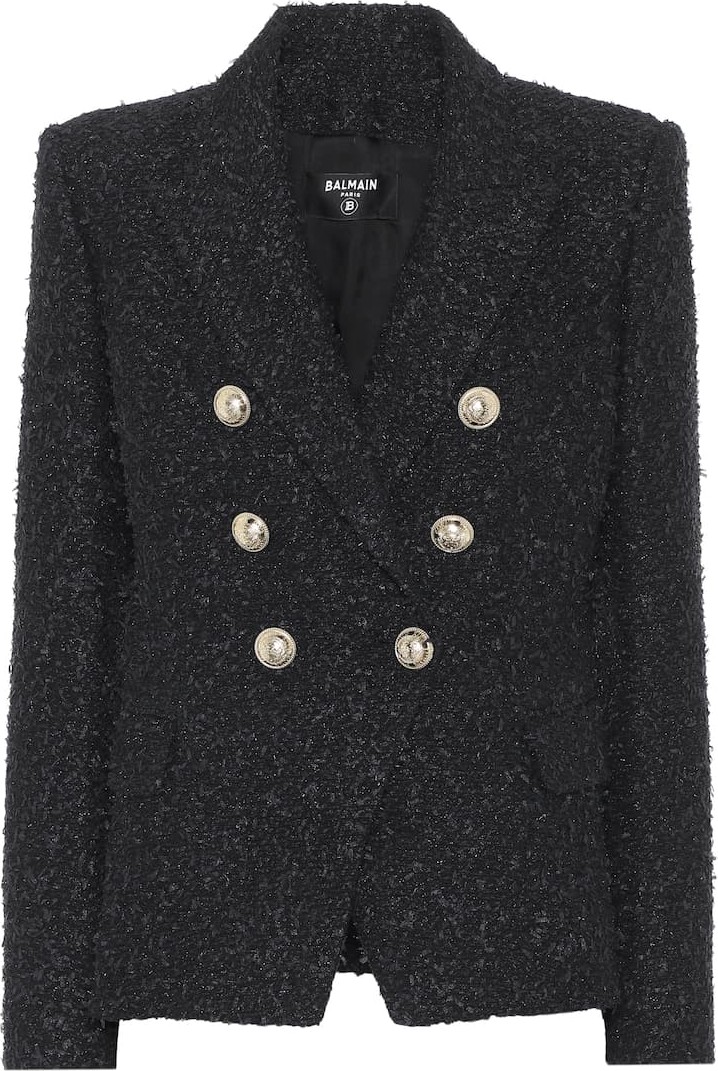 Balmain Bouclé cotton-blend blazer