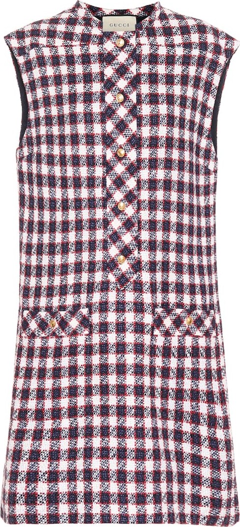 Gucci Wool-blend tweed minidress