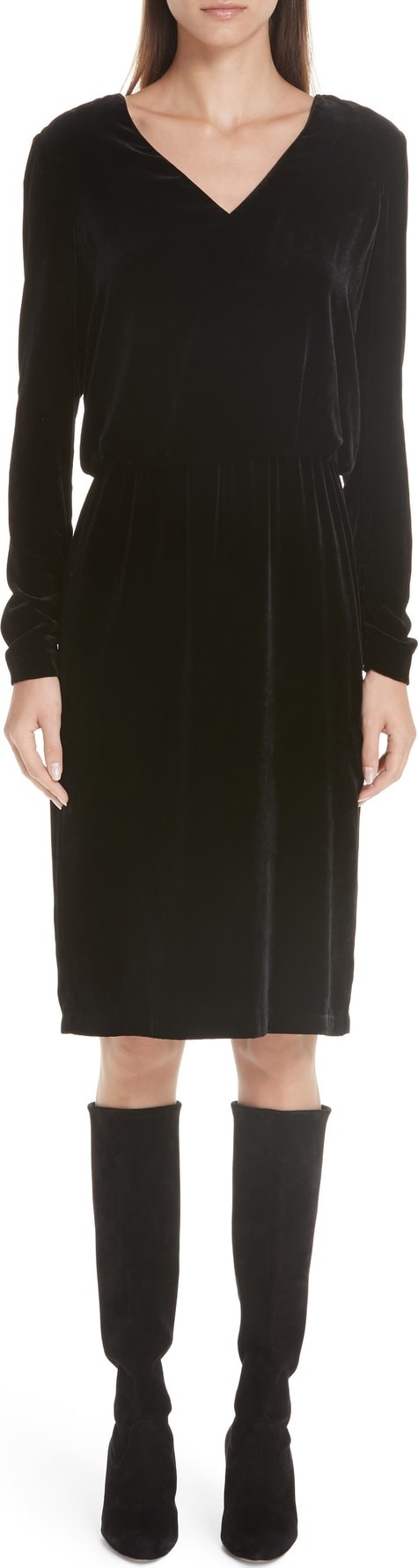 Lafayette 148 New York Josefina Velvet Blouson Dress