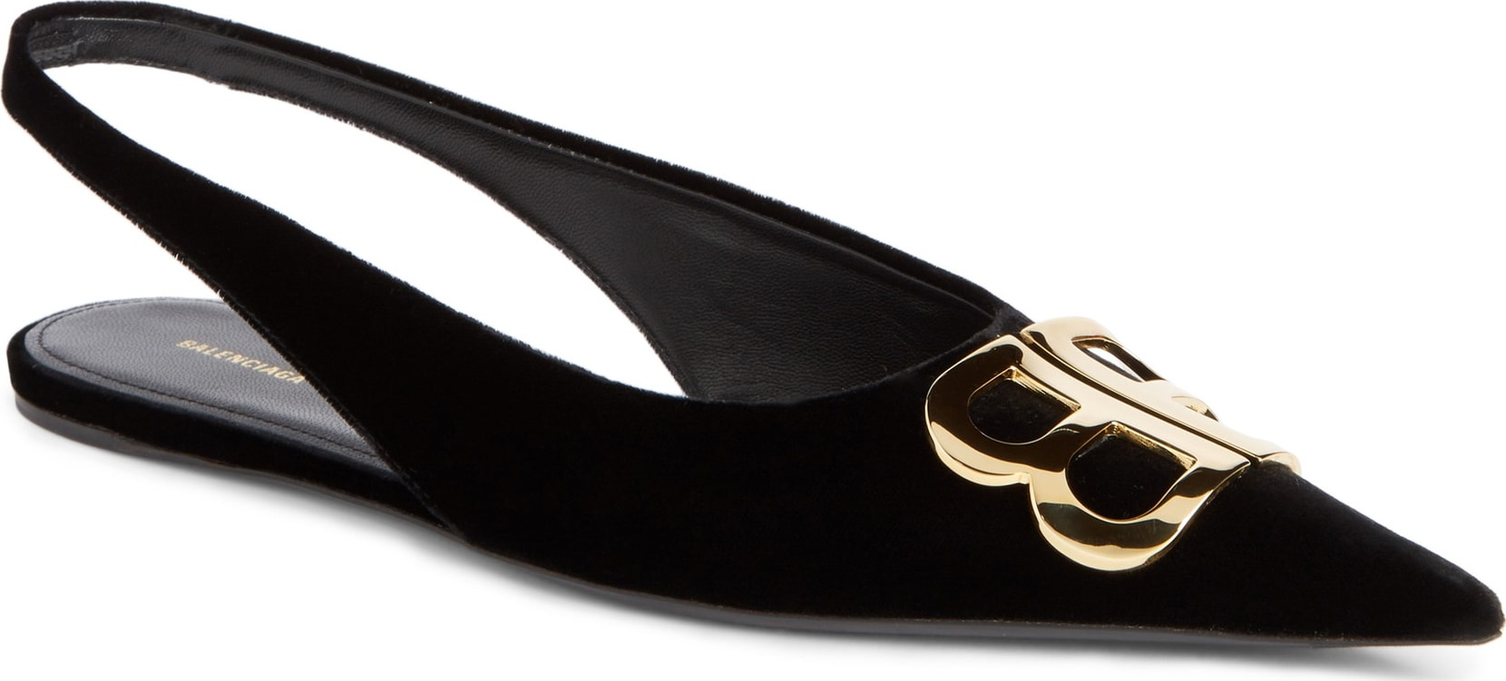 Balenciaga BB Logo Slingback Flat