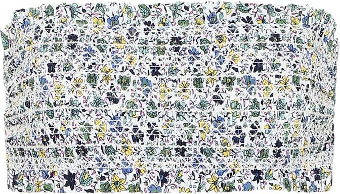 Tory Burch Costa floral bandeau bikini top