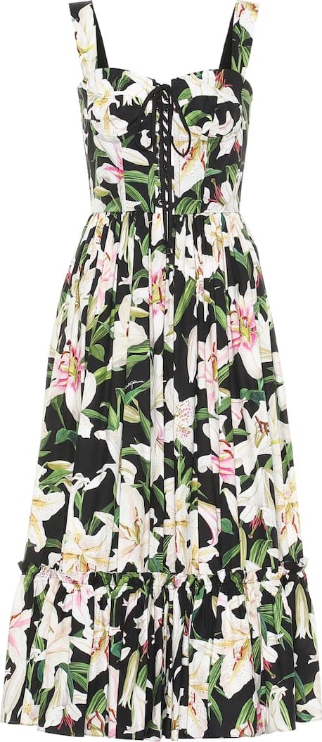 Dolce & Gabbana Floral cotton midi dress