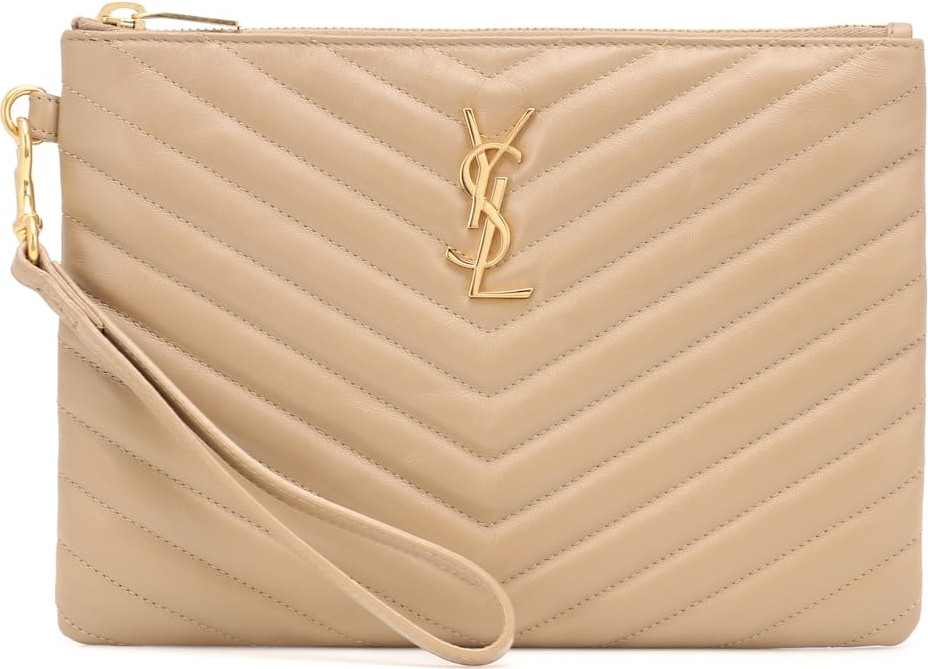 Saint Laurent Monogram leather pouch