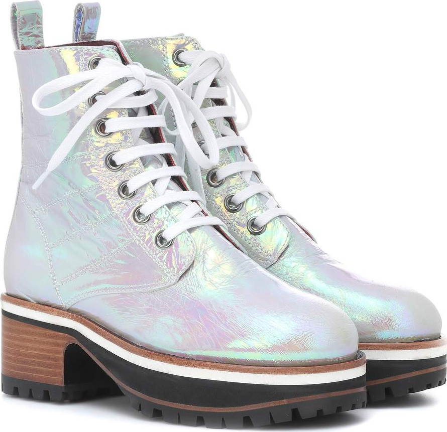Sies Marjan Holographic leather ankle boots