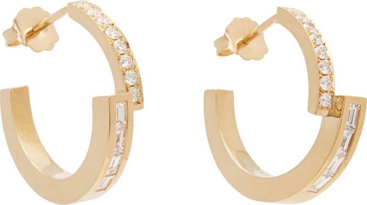 Azlee Diamond & 18kt gold earrings
