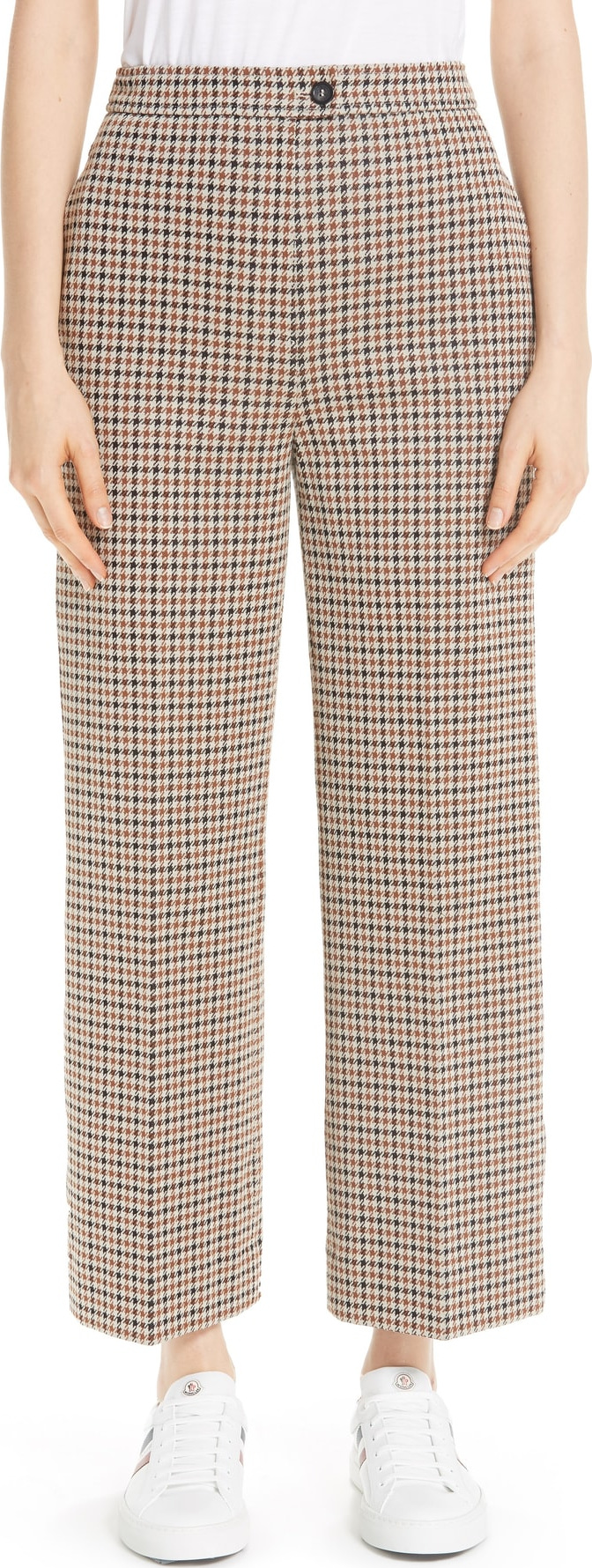 Moncler Houndstooth Straight Leg Pants