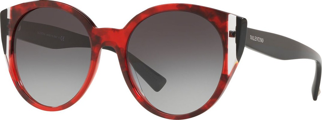 Valentino Two-Tone Acetate Round Sunglasses