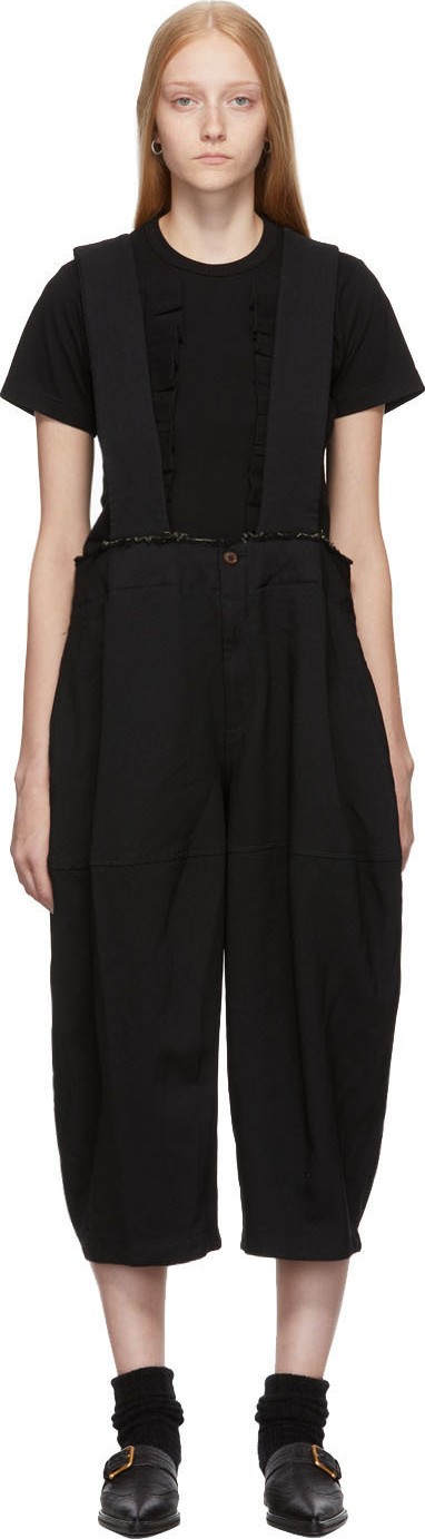 Comme Des Garçons Comme Des Garçons Black Wide Suspender Trousers