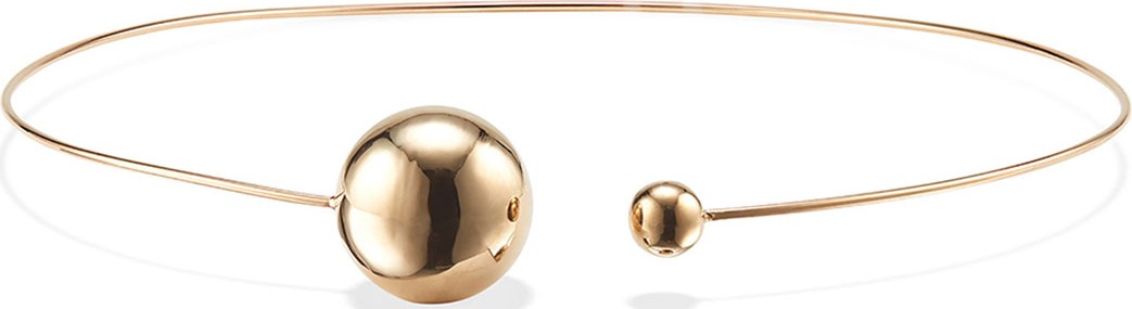 Lana 14k Gold Lumen Bead & Open Choker Necklace