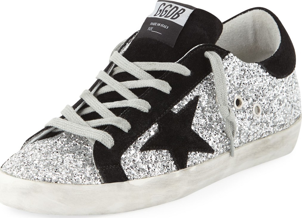 Golden Goose Deluxe Brand Superstar Glittered Platform Sneakers