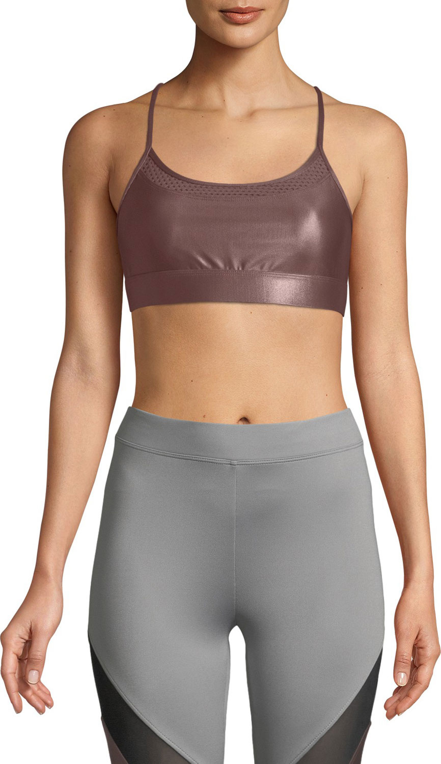 KORAL Pacifica Low-Impact Racerback Metallic Sports Bra