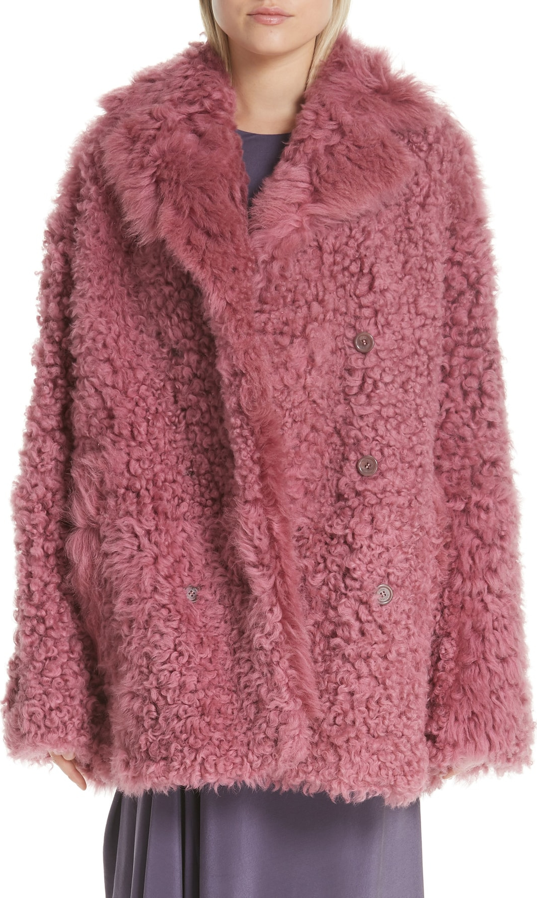 Sies Marjan Peact Pippa Genuine Shearling Peacoat