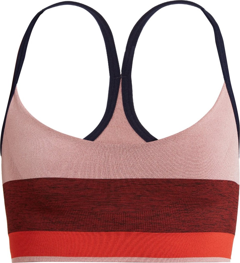 LNDR Shift stripe stretch-jersey sports bra