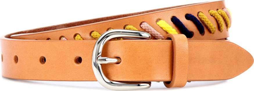 Isabel Marant Zitty whipstitch leather belt