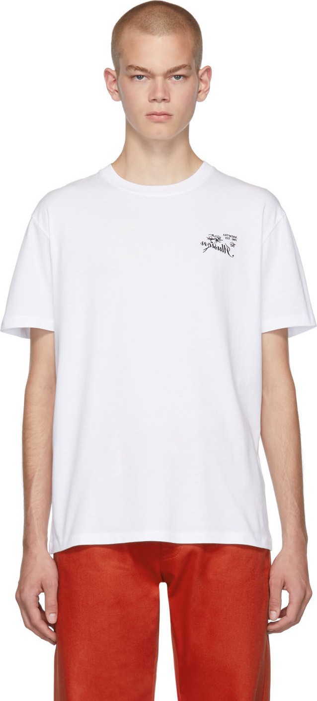 Raf Simons White 'Illusion' Slim-Fit T-Shirt