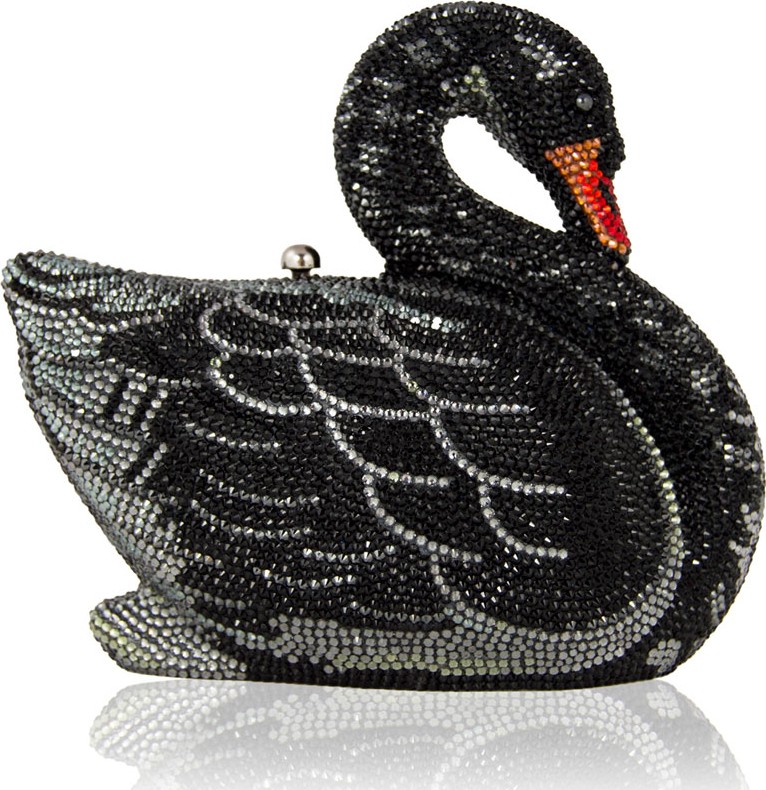 Judith Leiber Swan Crystal Minaudiere