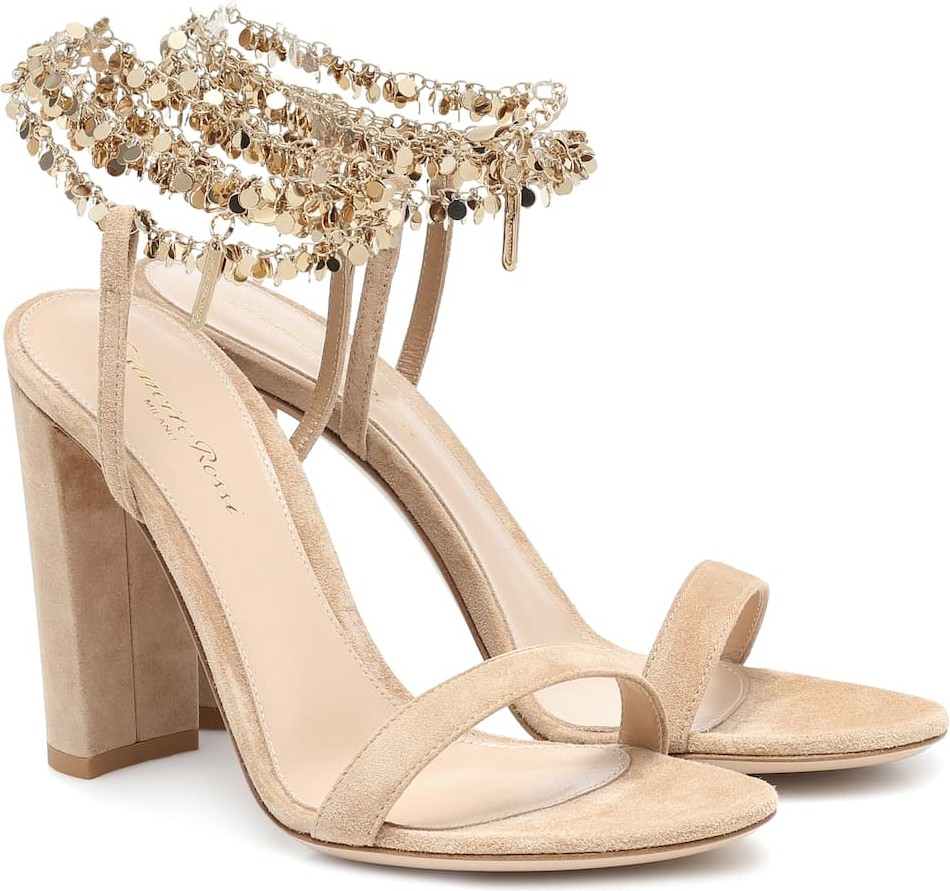 Gianvito Rossi Tebe 100 suede sandals
