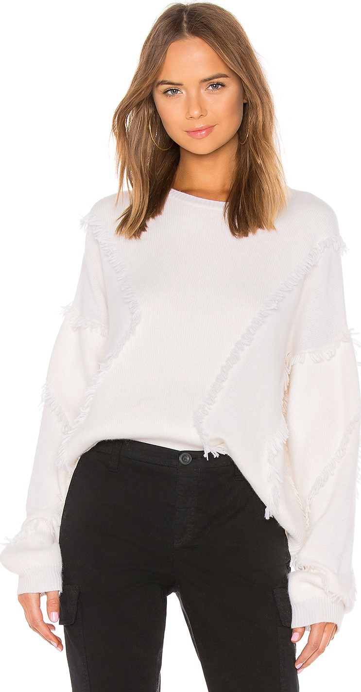 ATM Anthony Thomas Melillo Wool Fringe Sweater
