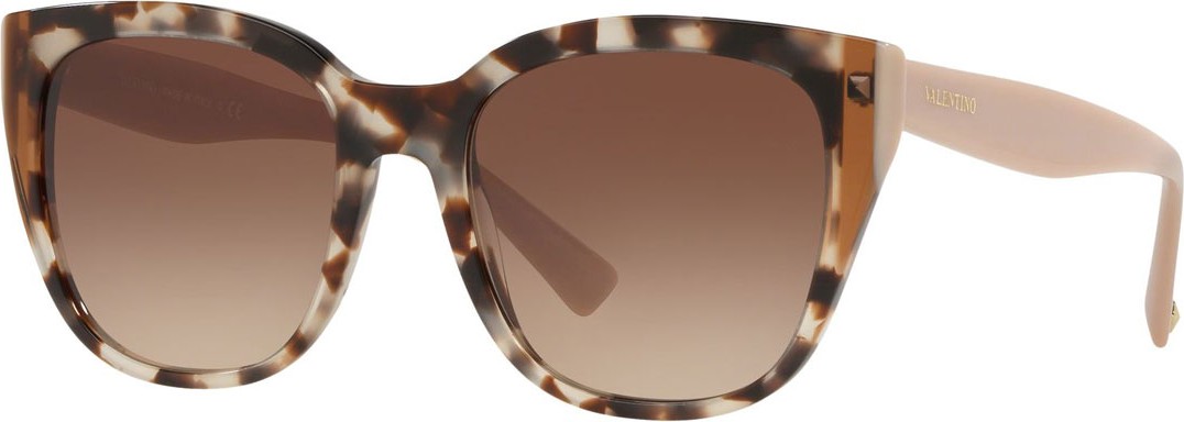 Valentino Colorblock Acetate Square Sunglasses