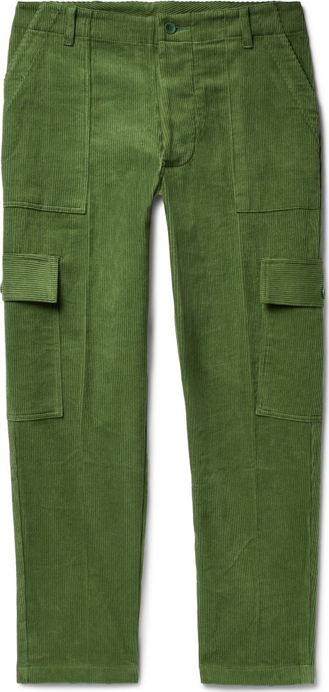 The Elder Statesman Tapered Cotton-Corduroy Cargo Trousers