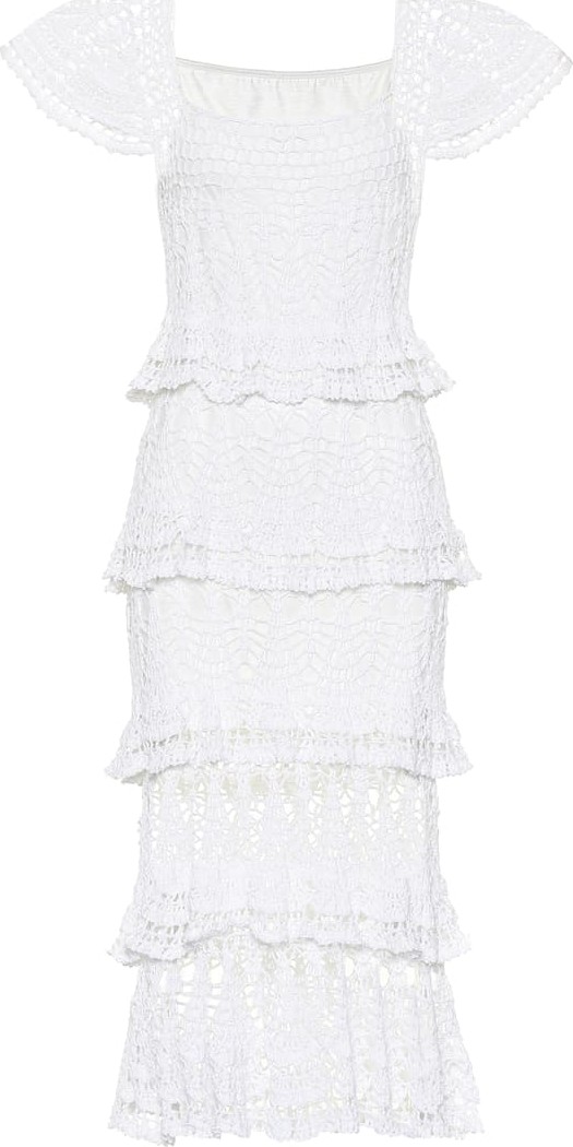 Anna Kosturova Cotillion crochet maxi dress