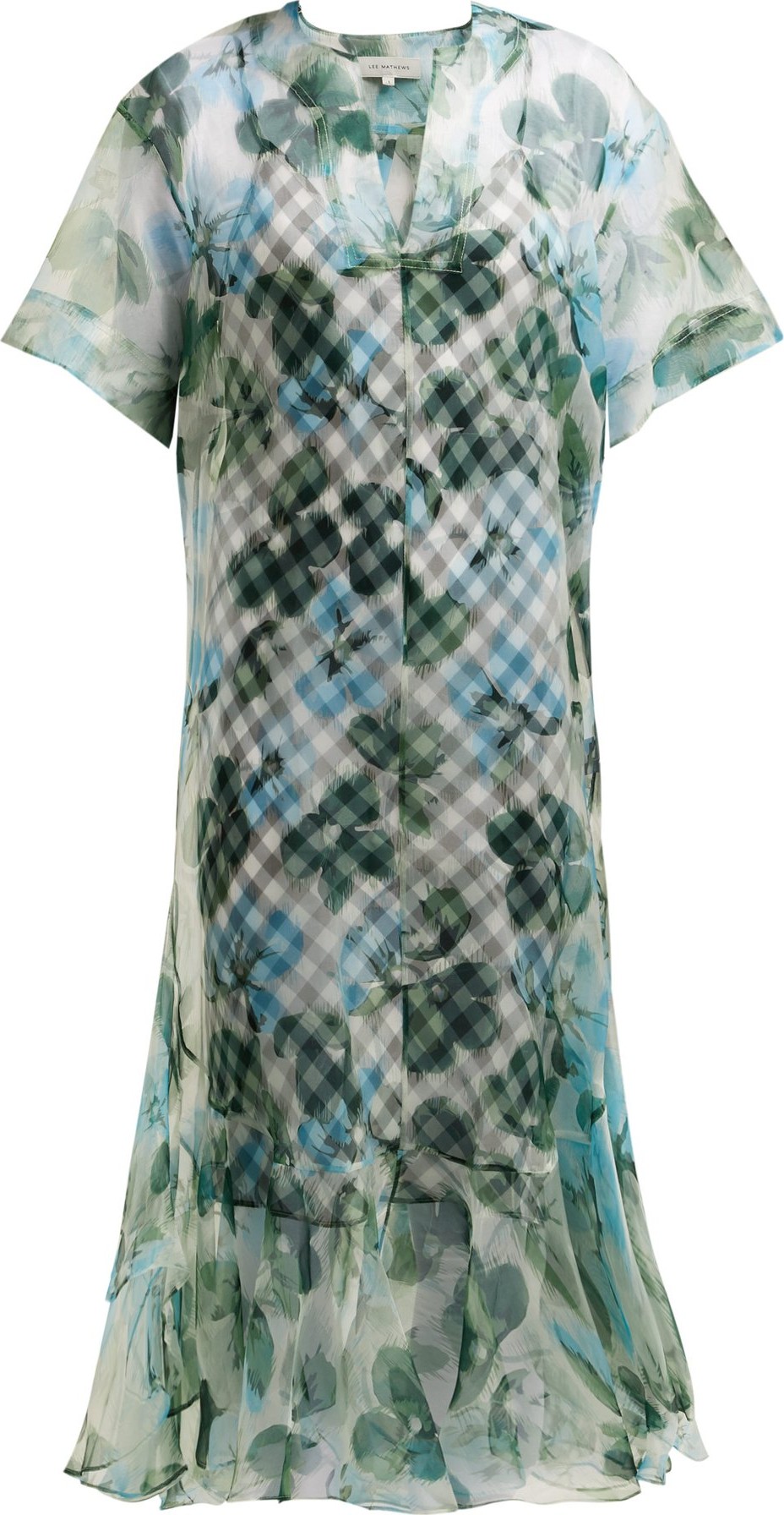 Lee Mathews Lucille floral-print silk-organza midi dress