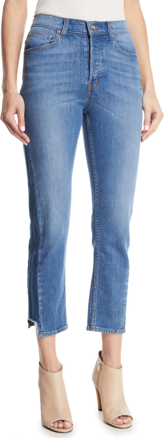 Derek Lam 10 Crosby Lou High-Rise Step-Hem Cropped Jeans