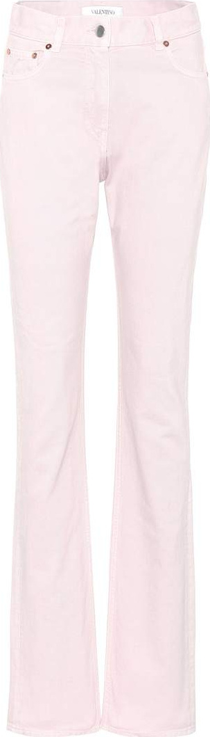 Valentino High-waisted slim-straight jeans