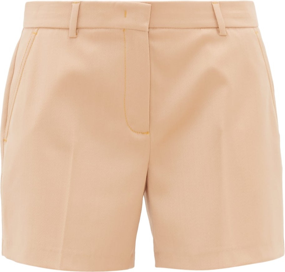 Sies Marjan Sienna back-strap wool-twill shorts