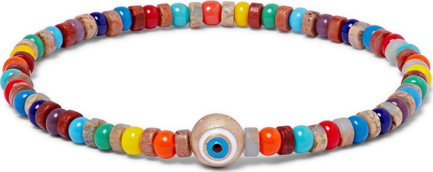 Luis Morais Bead, Enamel and Gold Bracelet