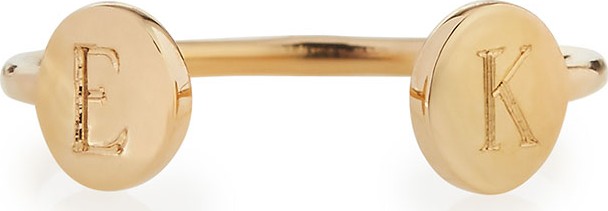 Sarah Chloe Rocha 14k Gold Two-Initial Open Ring