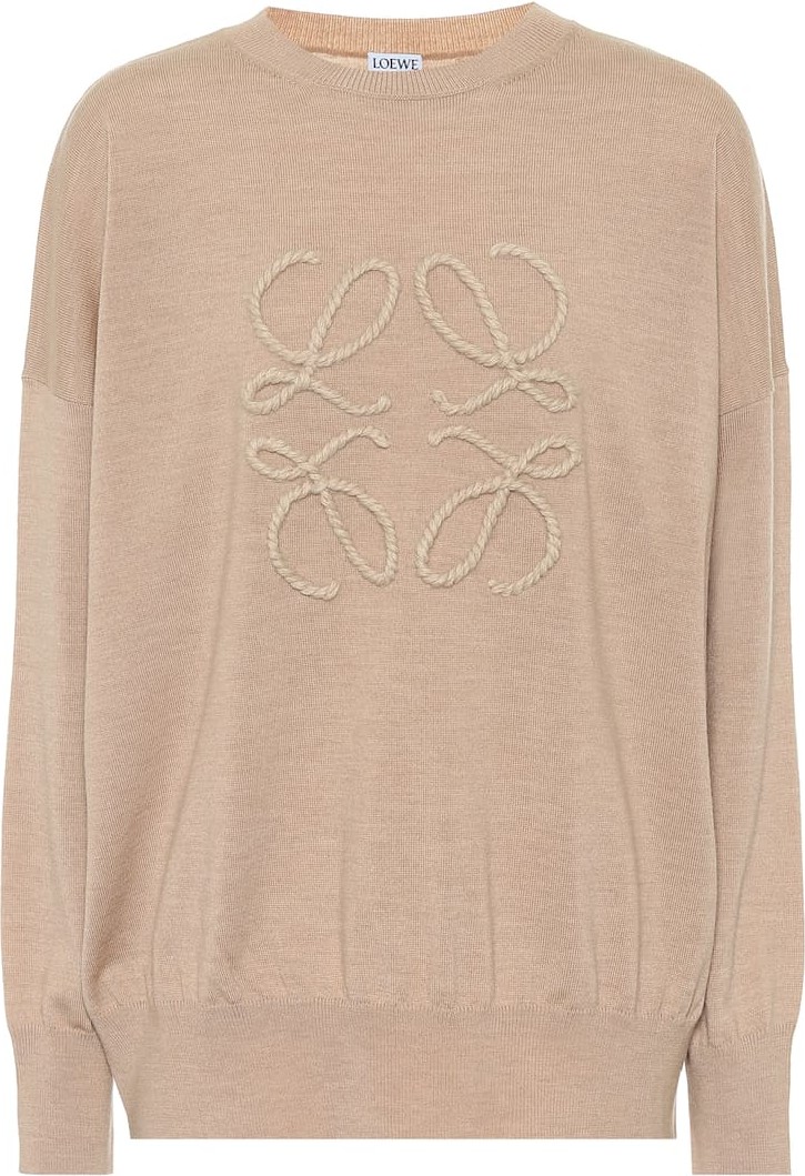 LOEWE Embroidered wool sweater