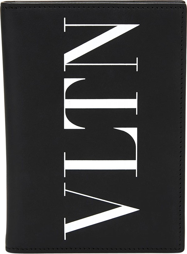 Valentino VLTN Leather Passport Wallet