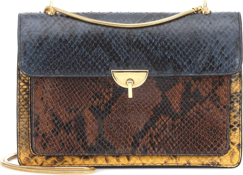 Dries Van Noten Embossed leather shoulder bag