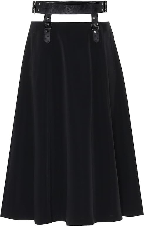 Noir Kei Ninomiya Satin midi skirt