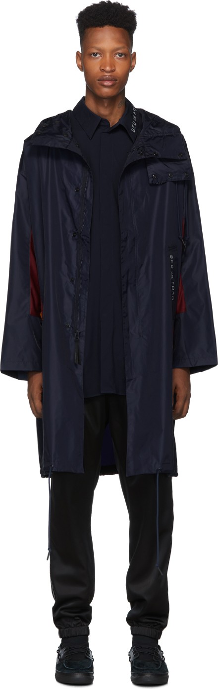 BED J.W. FORD Navy adidas Originals Edition Nylon Coat
