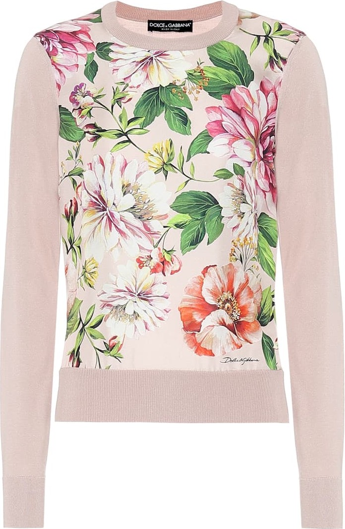 Dolce & Gabbana Floral silk sweater