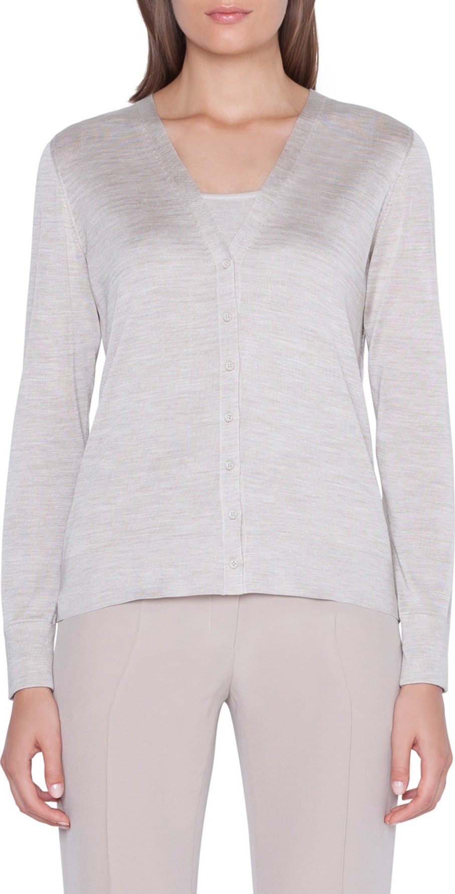 Akris Collage Jacquard Silk Blend Cardigan